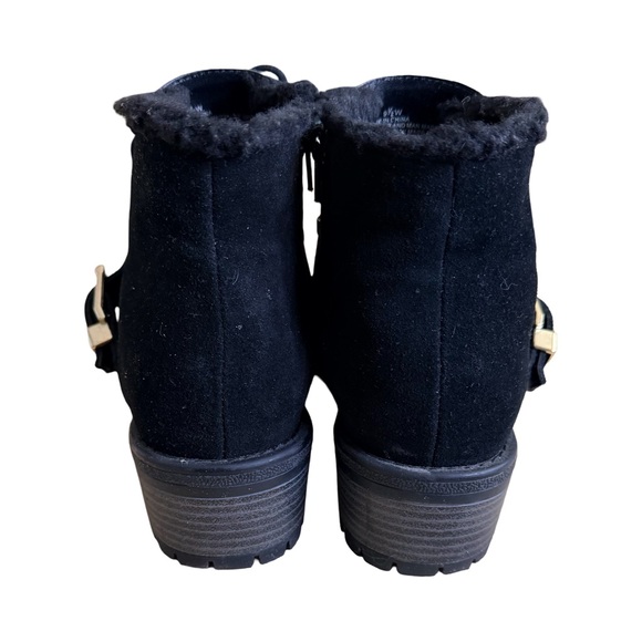 Sporto Katie chunky lug sole suede & faux shearling black ankle boots-
Size 9.5W - Picture 4 of 9